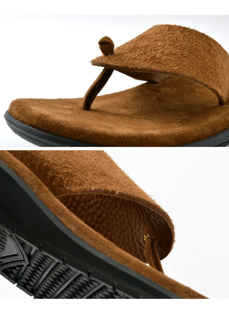 Sandals^ISLAND SLIPPER / Wide strap thong leather sandal