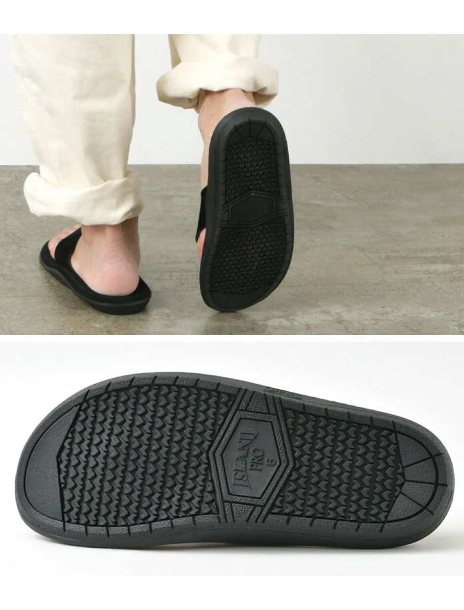 Sandals^ISLAND SLIPPER / Wide strap thong leather sandal
