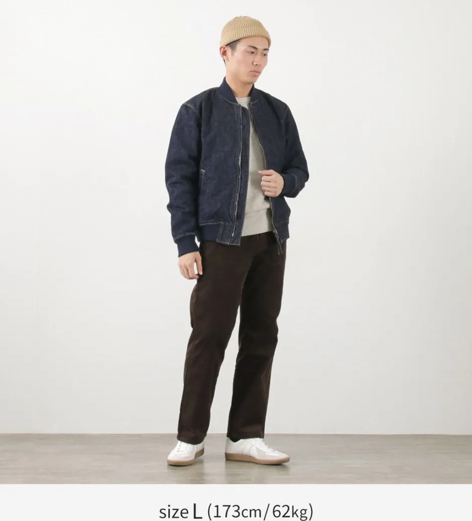 Jackets^JAPAN BLUE JEANS / 13.5oz Crunch Denim Bomber Jacket indigo