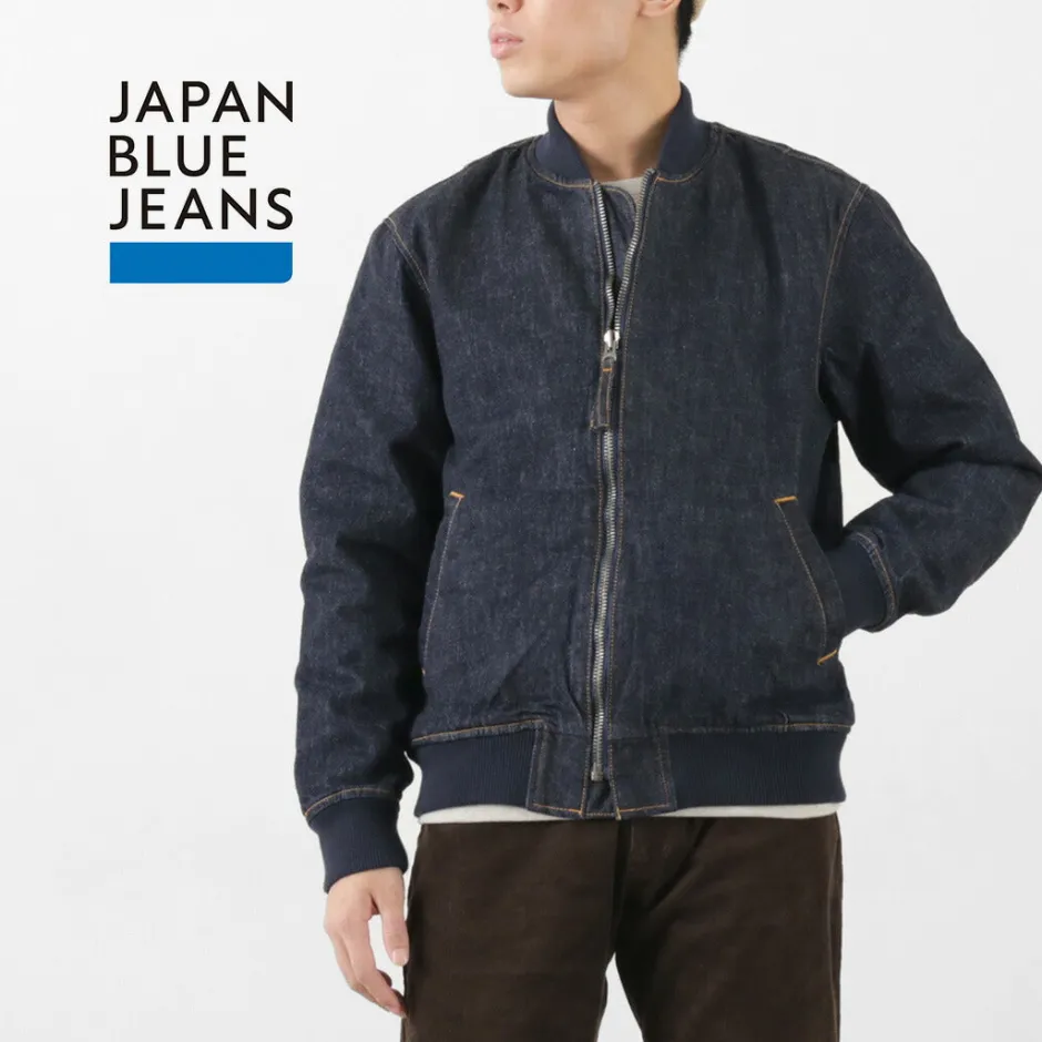 Jackets^JAPAN BLUE JEANS / 13.5oz Crunch Denim Bomber Jacket indigo