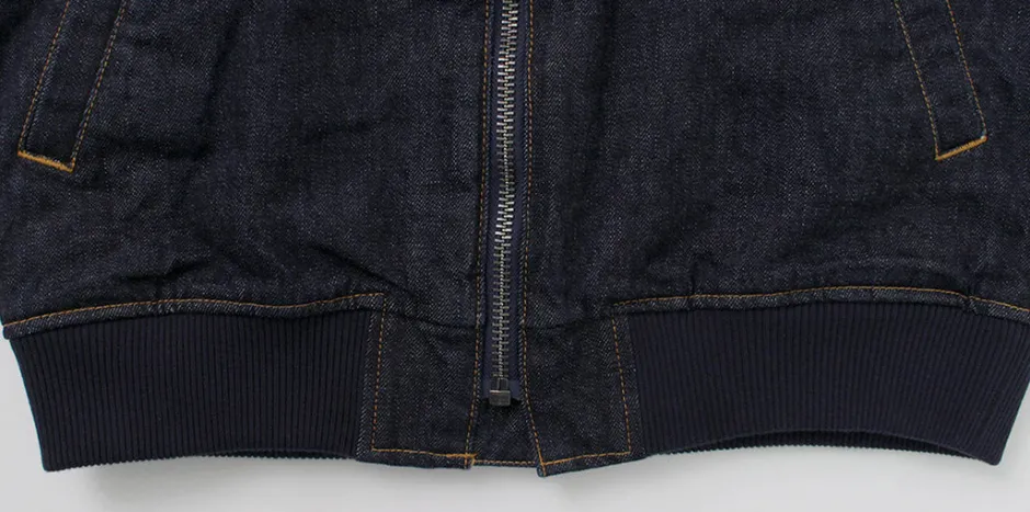 Jackets^JAPAN BLUE JEANS / 13.5oz Crunch Denim Bomber Jacket indigo