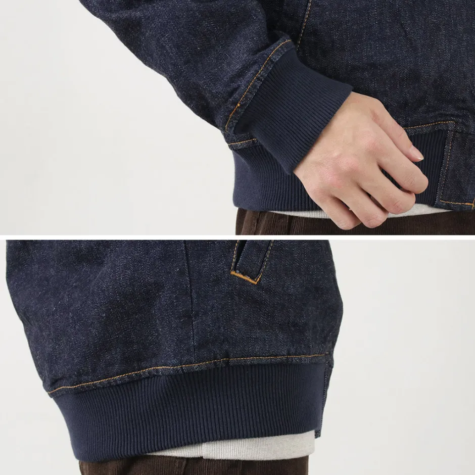 Jackets^JAPAN BLUE JEANS / 13.5oz Crunch Denim Bomber Jacket indigo