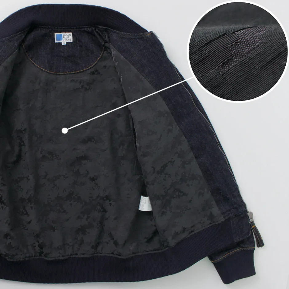 Jackets^JAPAN BLUE JEANS / 13.5oz Crunch Denim Bomber Jacket indigo