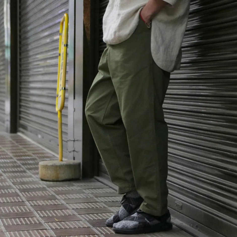 Work Pants & Chinos^JAPAN BLUE JEANS / Ripstop garment dye relaxed trousers
