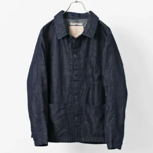 Jackets^JAPAN BLUE JEANS / RJB7070 Summer French Coverall Jacket Cotton Linen Denim indigo
