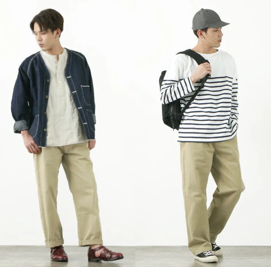 Work Pants & Chinos^JAPAN BLUE JEANS / RJB802012oz selvedge chino 1-tuck wide trousers beige
