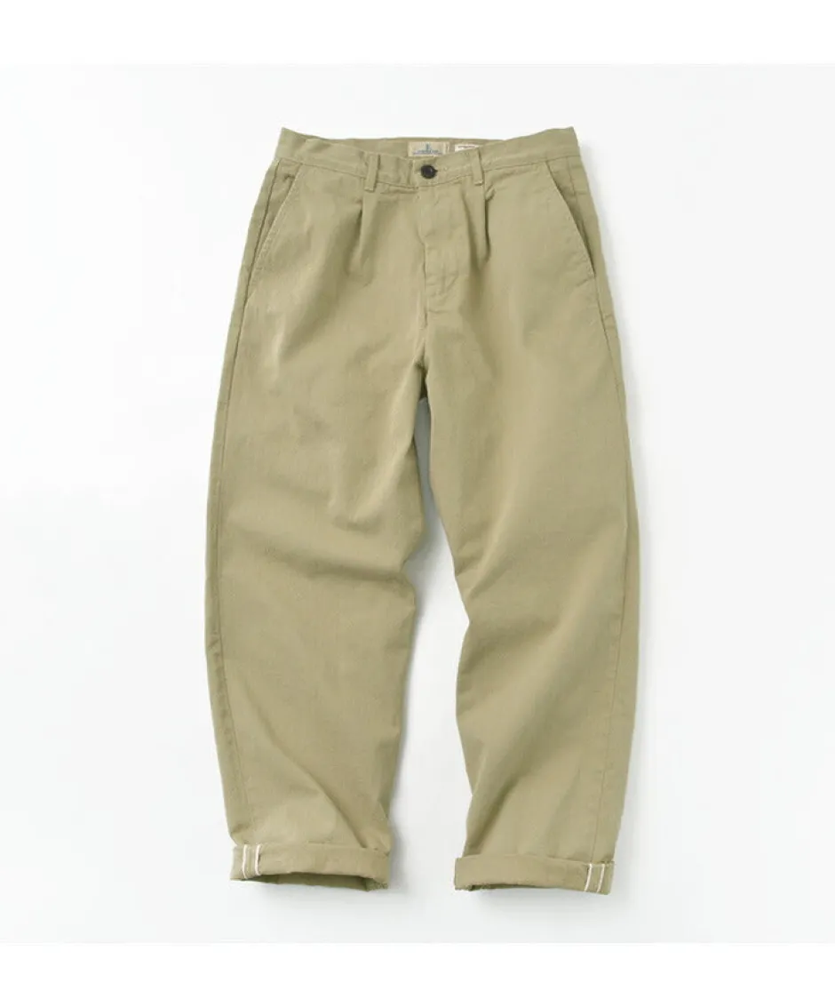 Work Pants & Chinos^JAPAN BLUE JEANS / RJB802012oz selvedge chino 1-tuck wide trousers beige