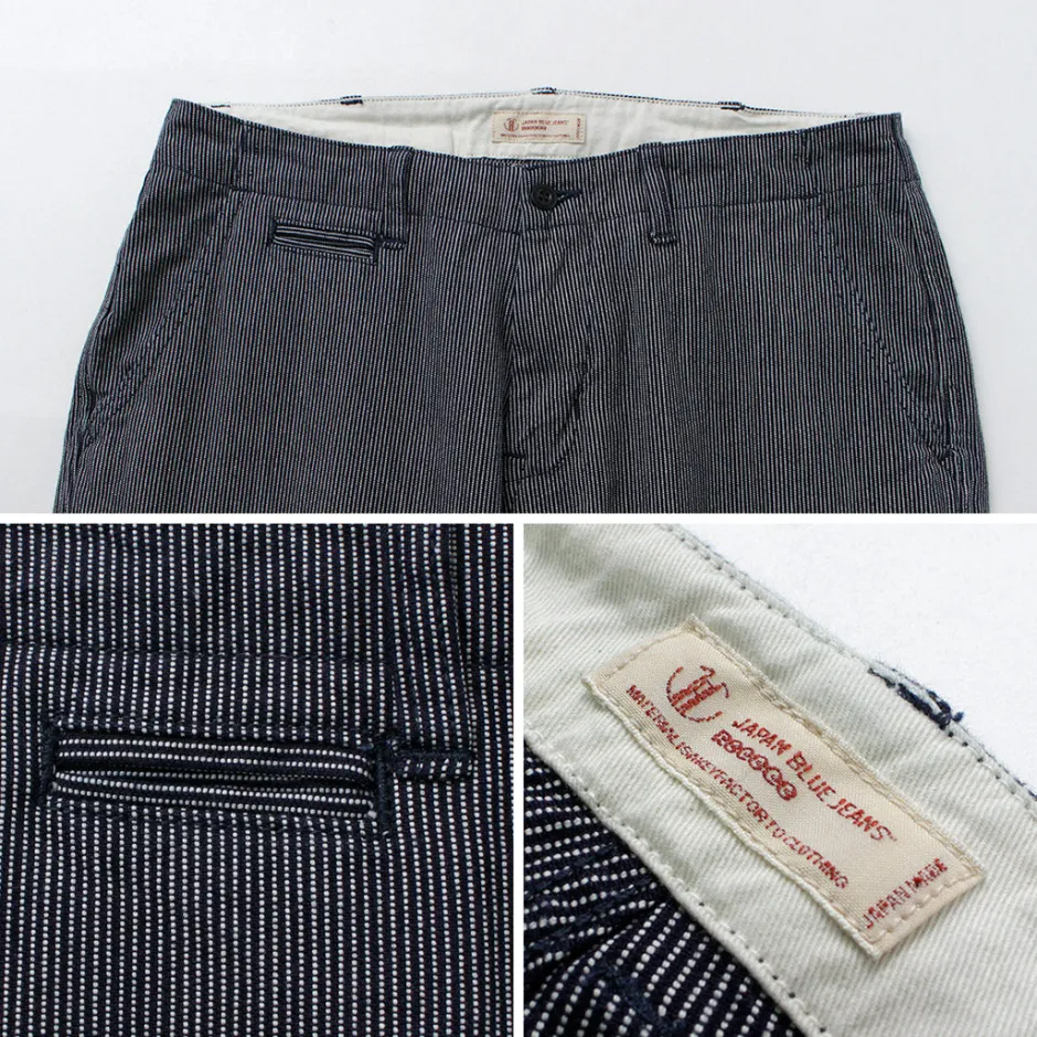 Work Pants & Chinos^JAPAN BLUE JEANS / Wide Tapered Hickory Pants navy