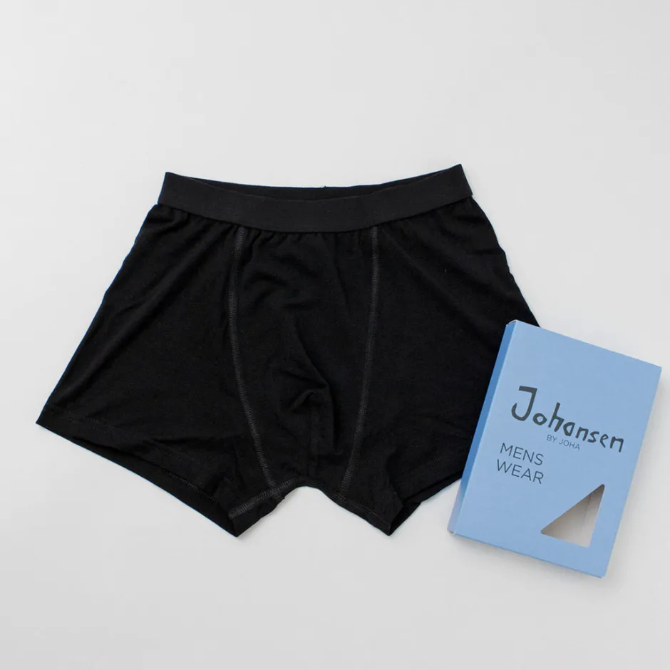 Underwear^JOHA / Organic Bamboo Stretch Boxer Pants black