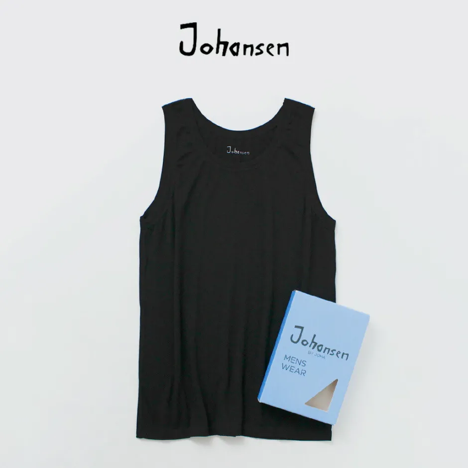 T-Shirts^JOHA / Organic bamboo stretch undershirt tank top black