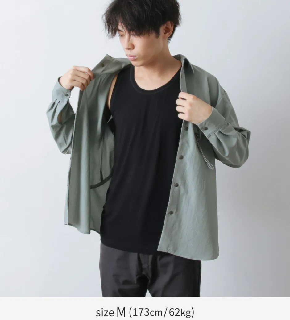 T-Shirts^JOHA / Organic bamboo stretch undershirt tank top black