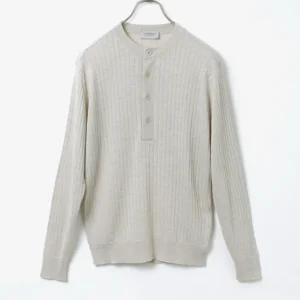 Knits^JOHN SMEDLEY / A4713 30G Henry Neck Ribbed Sweater