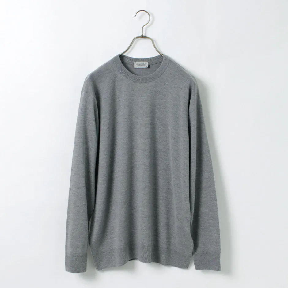 Knits^JOHN SMEDLEY / Merino Wool 24 Gauge Crew Neck Knit