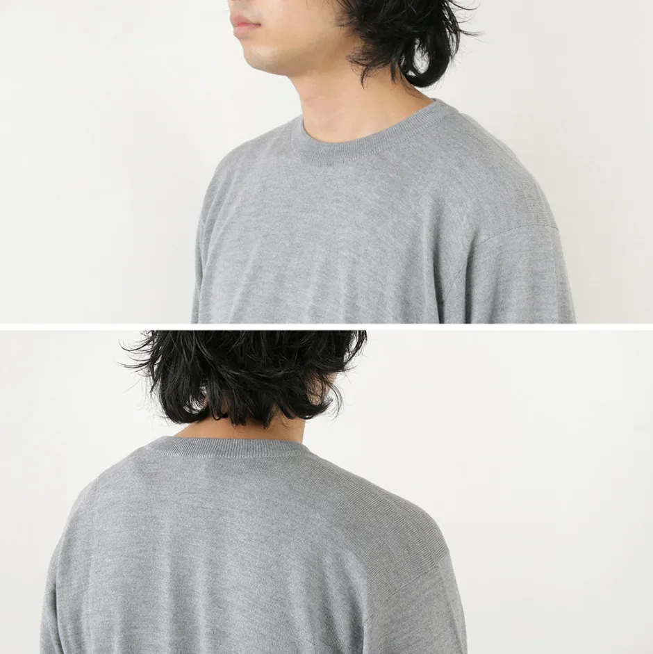 Knits^JOHN SMEDLEY / Merino Wool 24 Gauge Crew Neck Knit