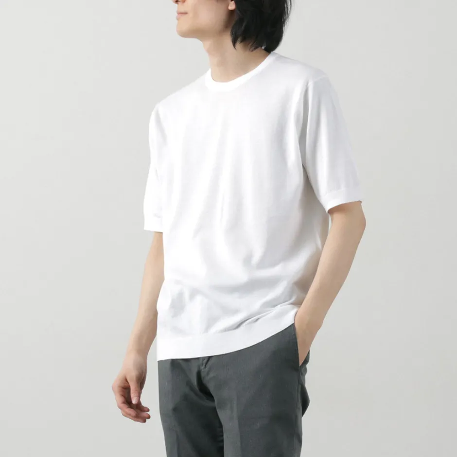 T-Shirts^JOHN SMEDLEY / Sea Island Cotton 30 Gauge Crew Neck Knit