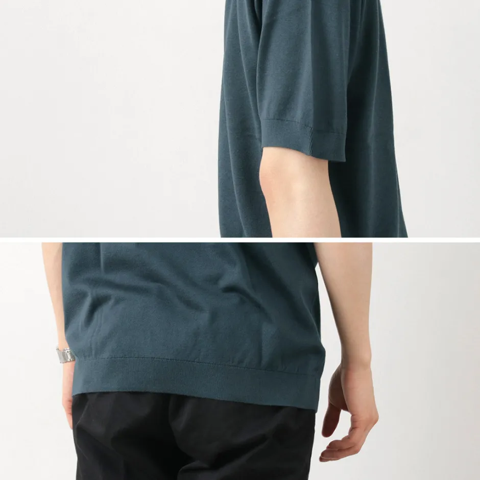 T-Shirts^JOHN SMEDLEY / Sea Island Cotton 30 Gauge Mock Neck Knit