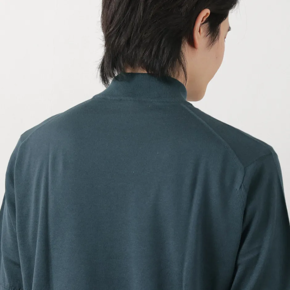 T-Shirts^JOHN SMEDLEY / Sea Island Cotton 30 Gauge Mock Neck Knit