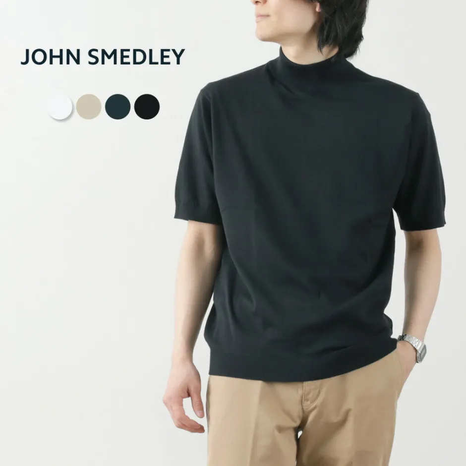 T-Shirts^JOHN SMEDLEY / Sea Island Cotton 30 Gauge Mock Neck Knit