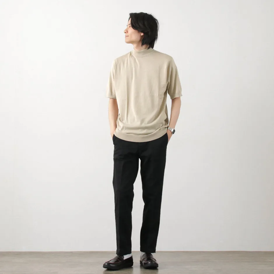 T-Shirts^JOHN SMEDLEY / Sea Island Cotton 30 Gauge Mock Neck Knit