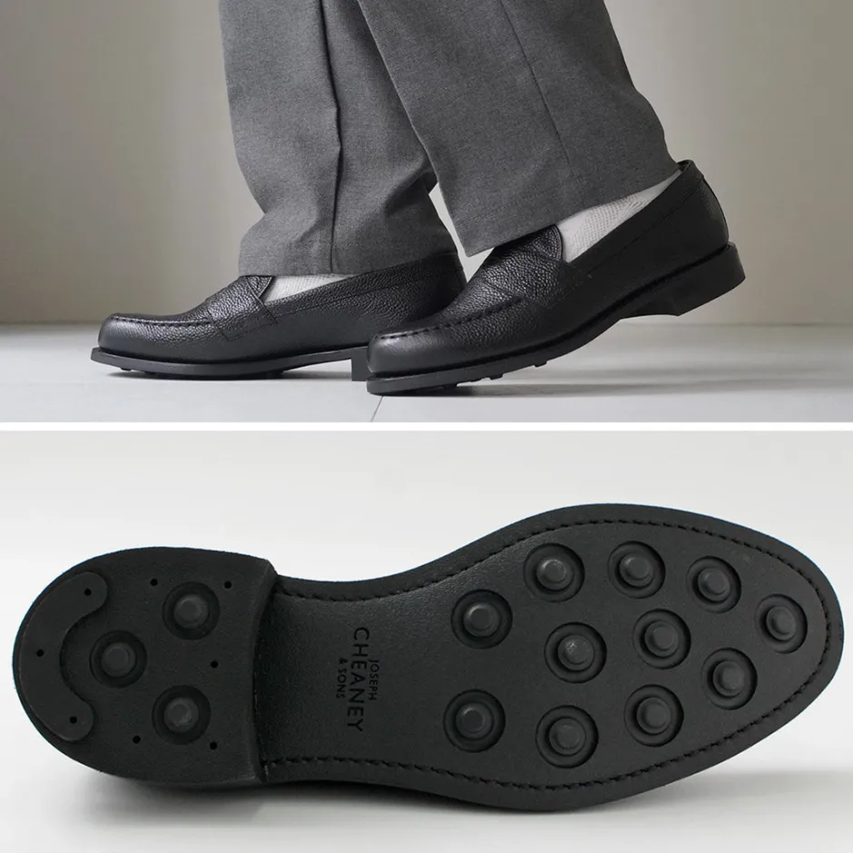 Leather Shoes & Boots^JOSEPH CHEANEY / Howard R Coin Loafer Grained Calf black