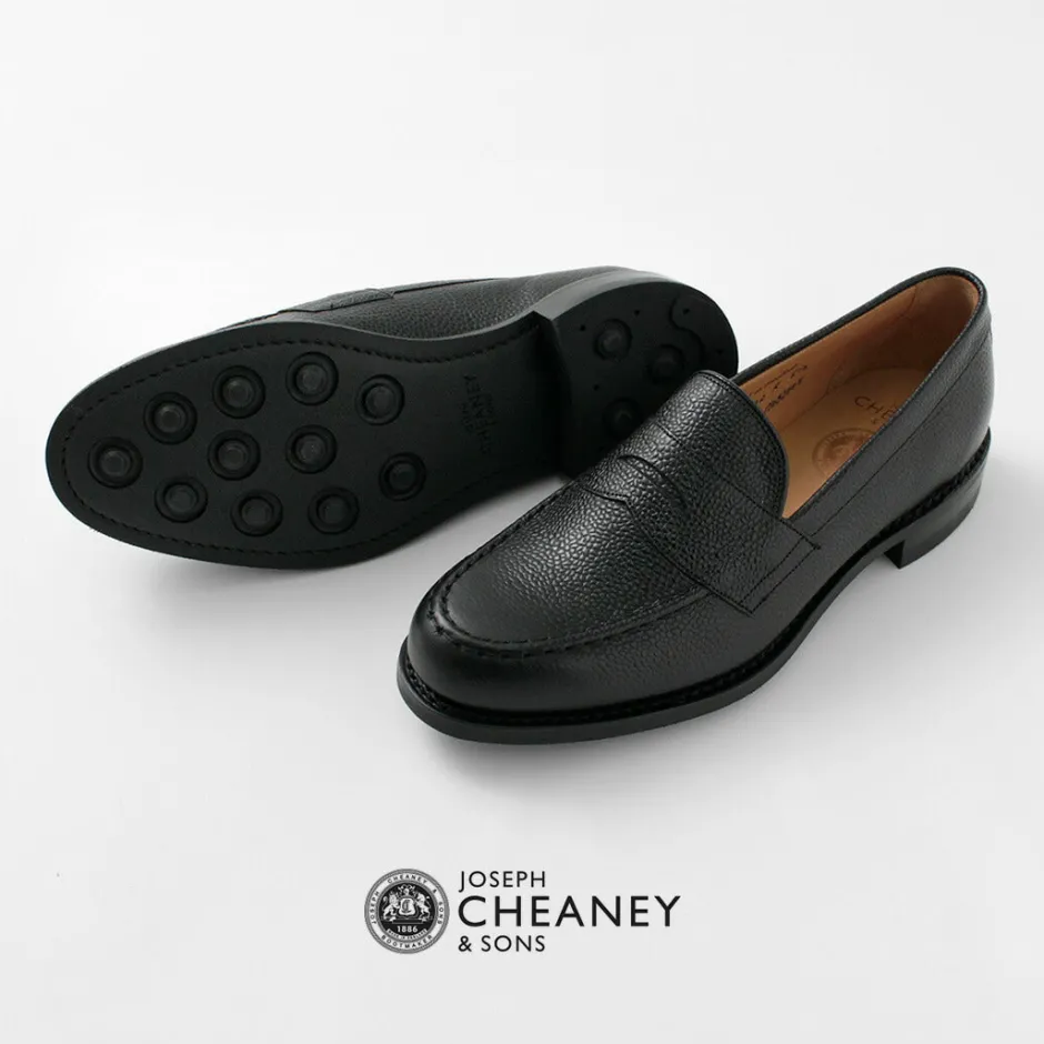 Leather Shoes & Boots^JOSEPH CHEANEY / Howard R Coin Loafer Grained Calf black