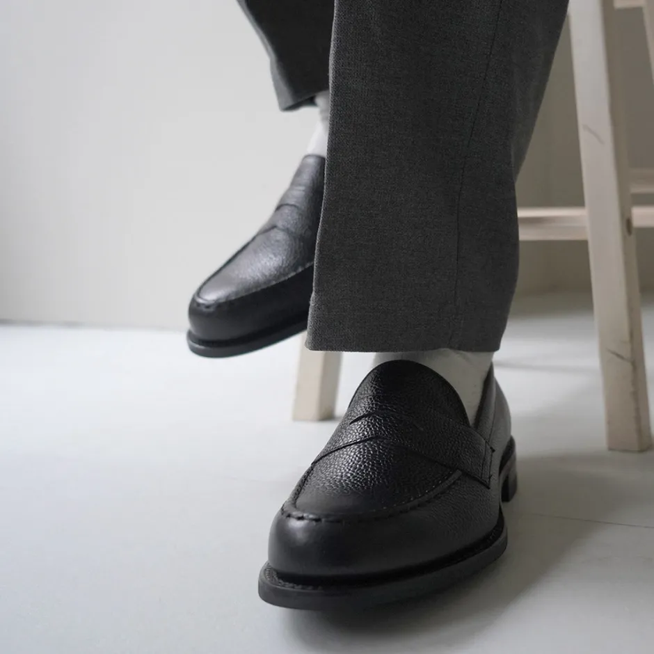 Leather Shoes & Boots^JOSEPH CHEANEY / Howard R Coin Loafer Grained Calf black