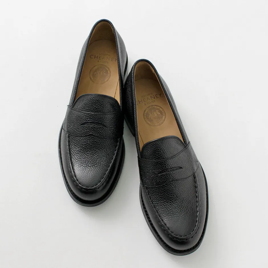 Leather Shoes & Boots^JOSEPH CHEANEY / Howard R Coin Loafer Grained Calf black