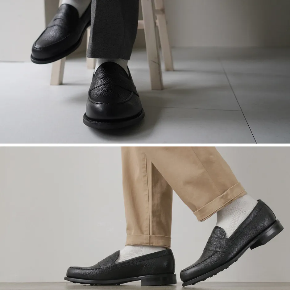 Leather Shoes & Boots^JOSEPH CHEANEY / Howard R Coin Loafer Grained Calf black