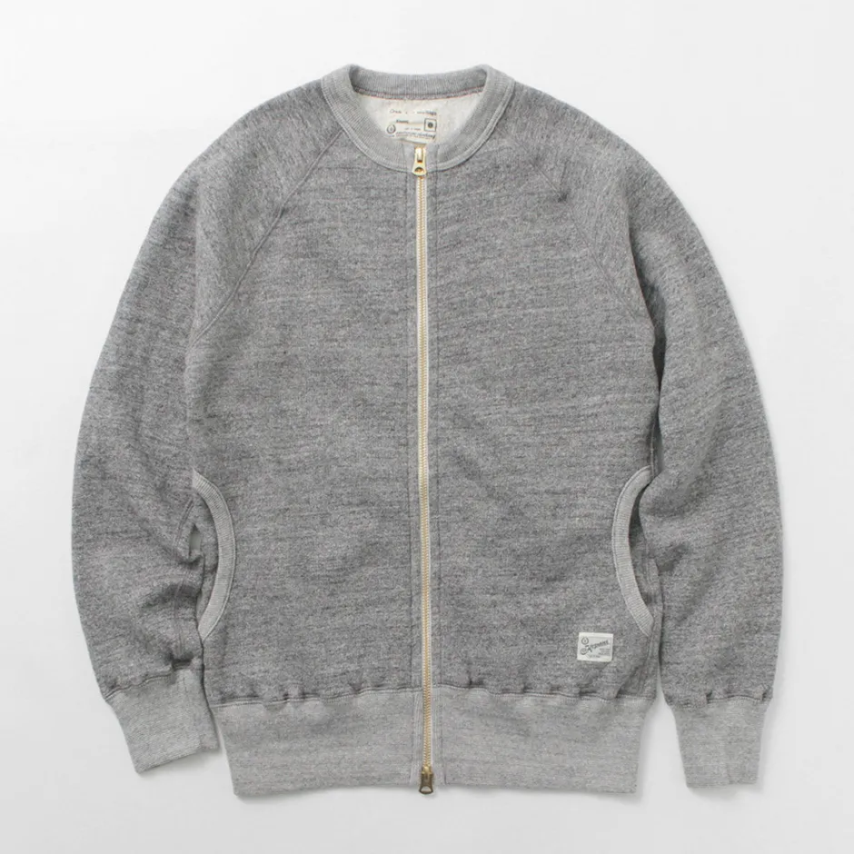 Cardigans^KEPANI / Crew Neck Full Zip Sweat Jacket