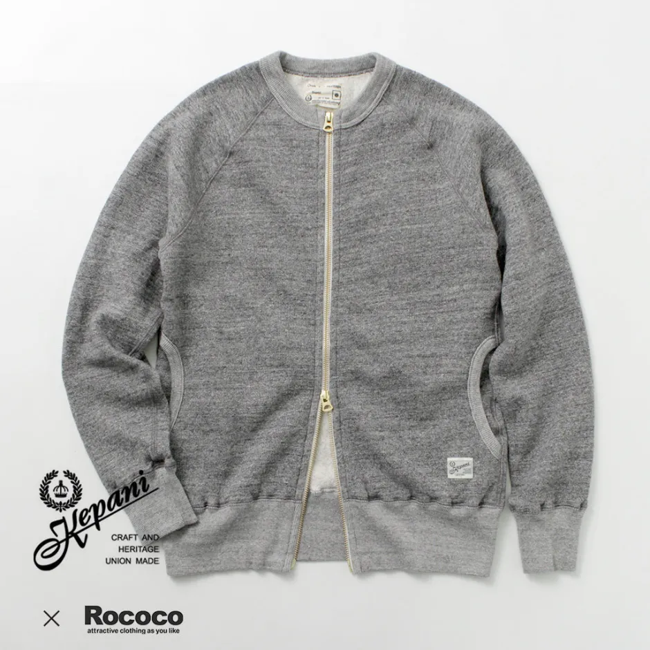 Cardigans^KEPANI / Crew Neck Full Zip Sweat Jacket