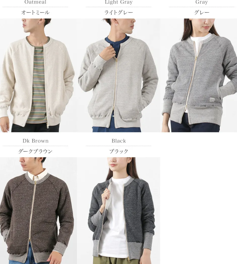 Cardigans^KEPANI / Crew Neck Full Zip Sweat Jacket