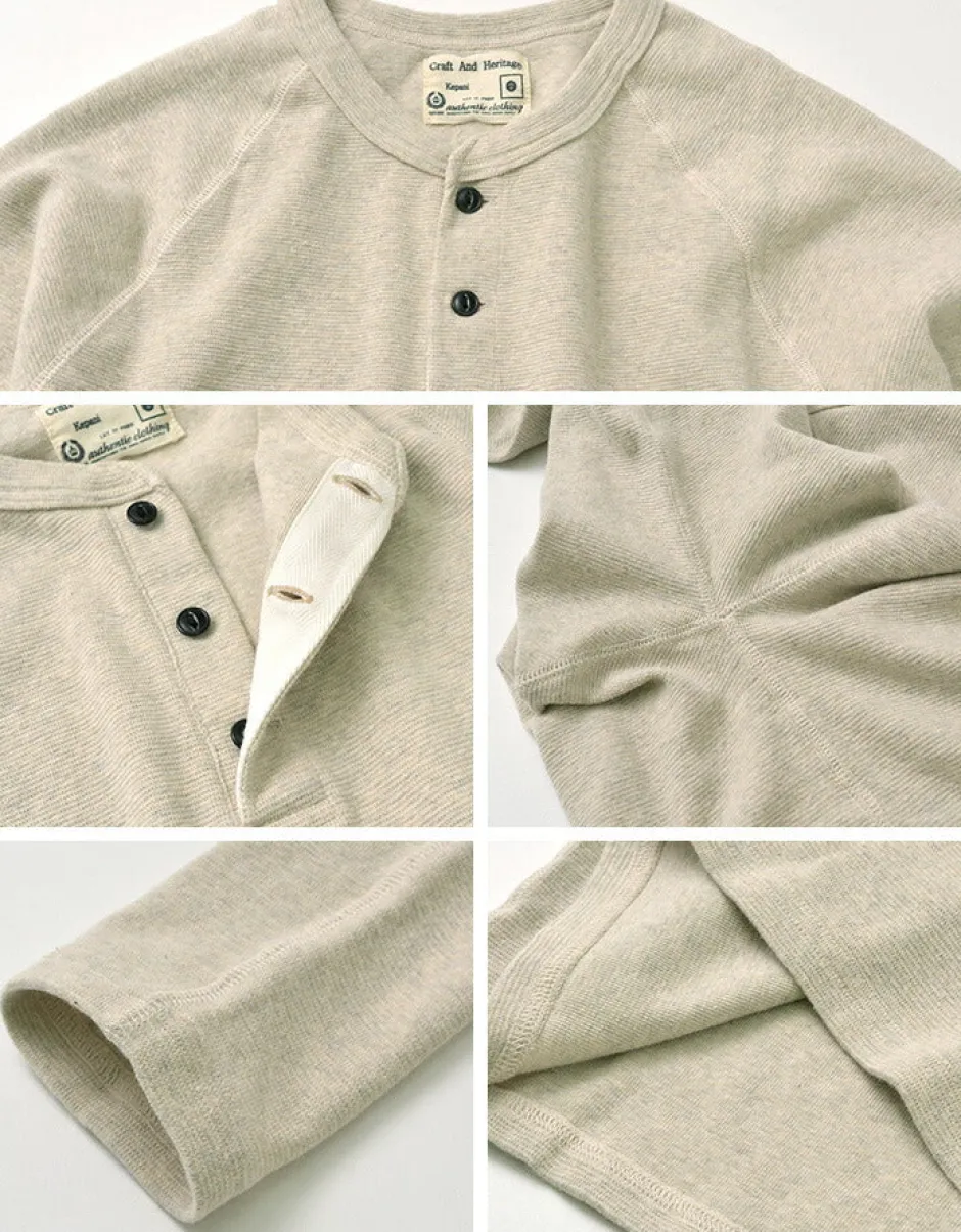 T-Shirts^KEPANI / Henley neck long sleeve tee