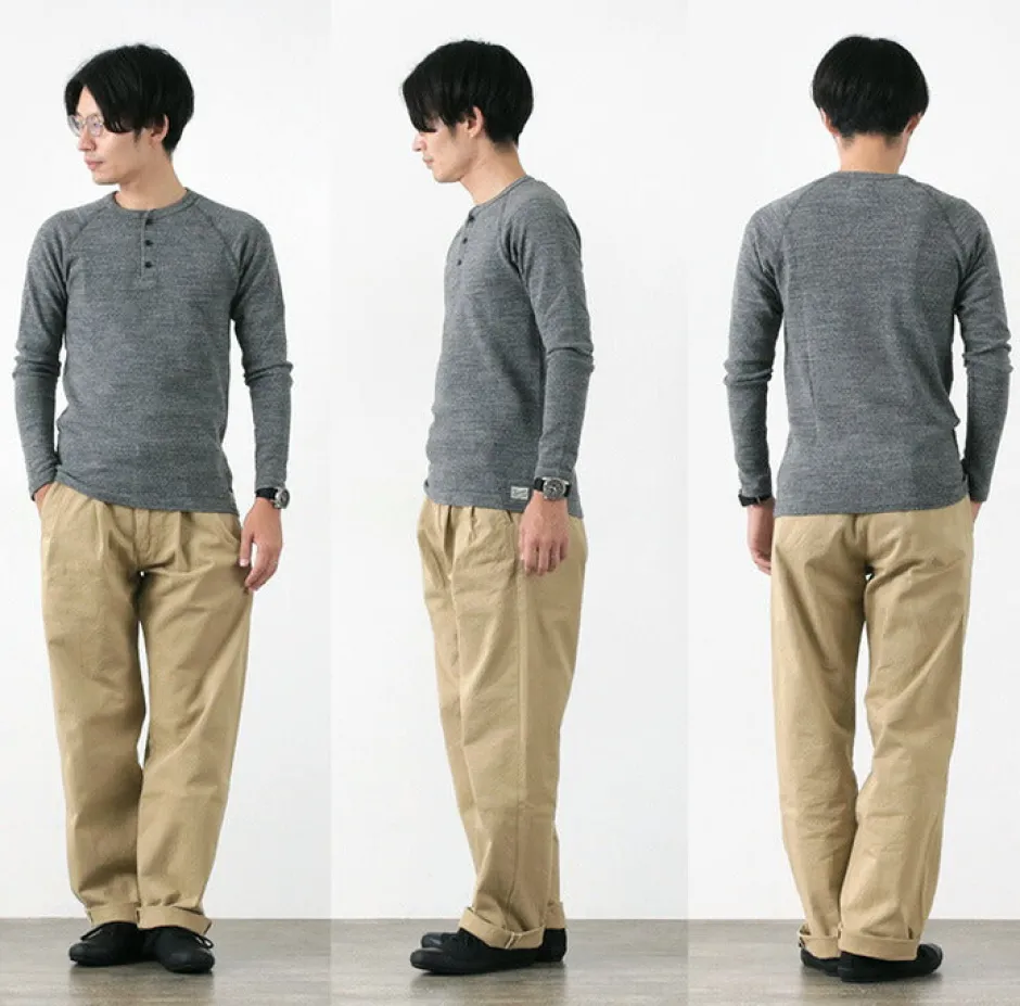 T-Shirts^KEPANI / Henley neck long sleeve tee