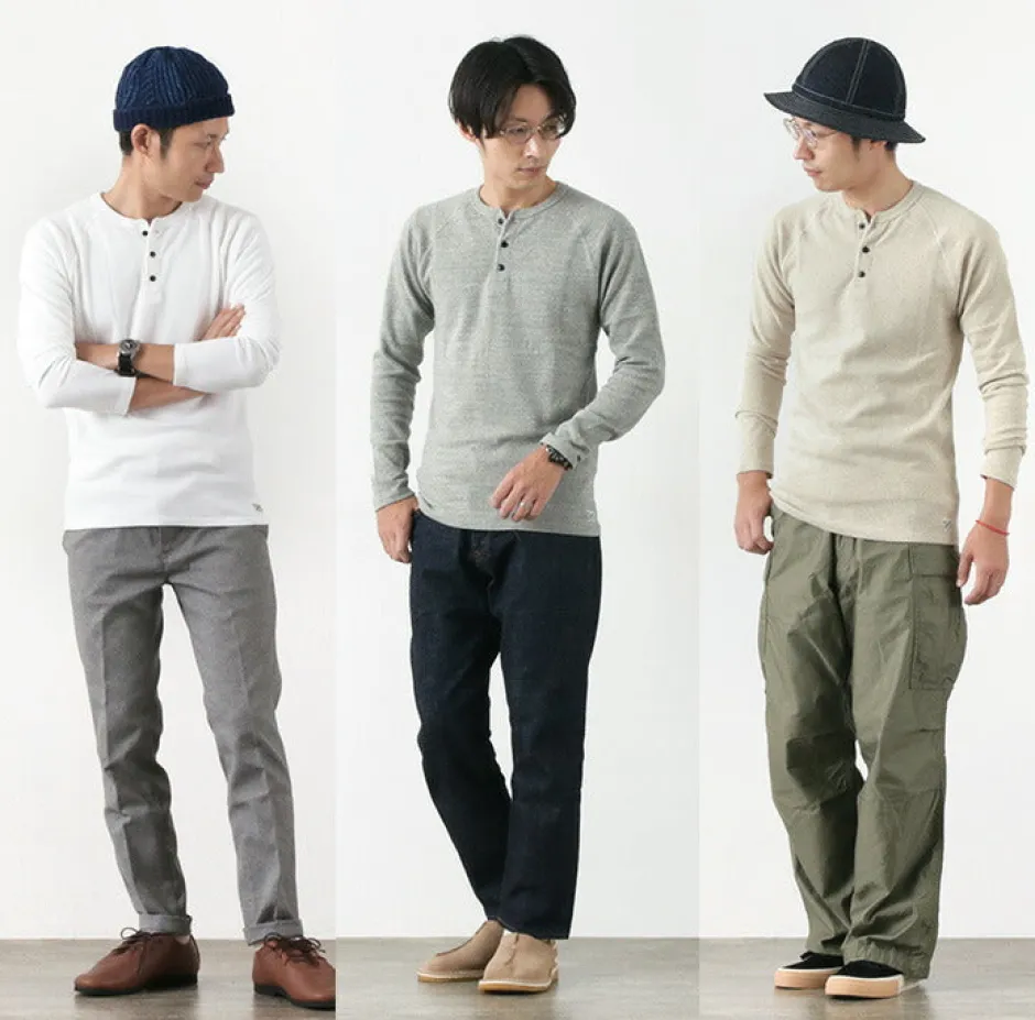T-Shirts^KEPANI / Henley neck long sleeve tee