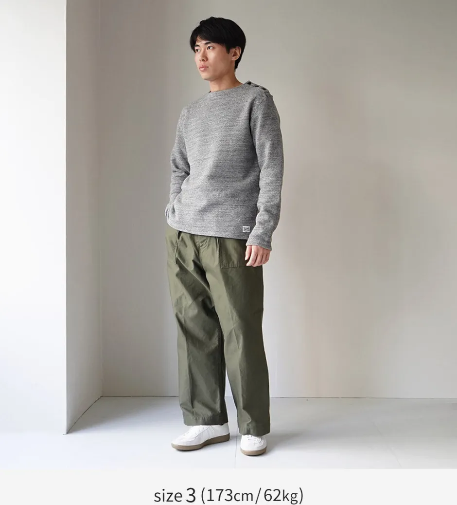 Sweatshirts^KEPANI / Raffy brushed lining Boat Neck Sweatshirt Basque Shirt