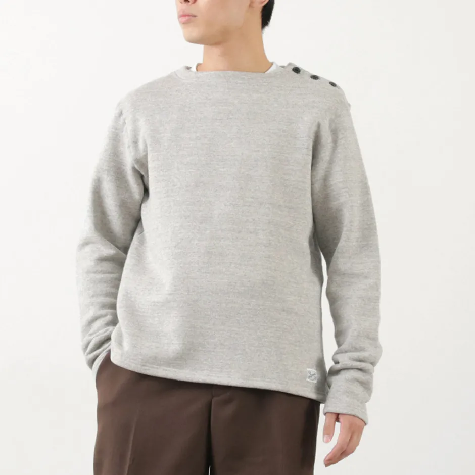 Sweatshirts^KEPANI / Raffy brushed lining Boat Neck Sweatshirt Basque Shirt
