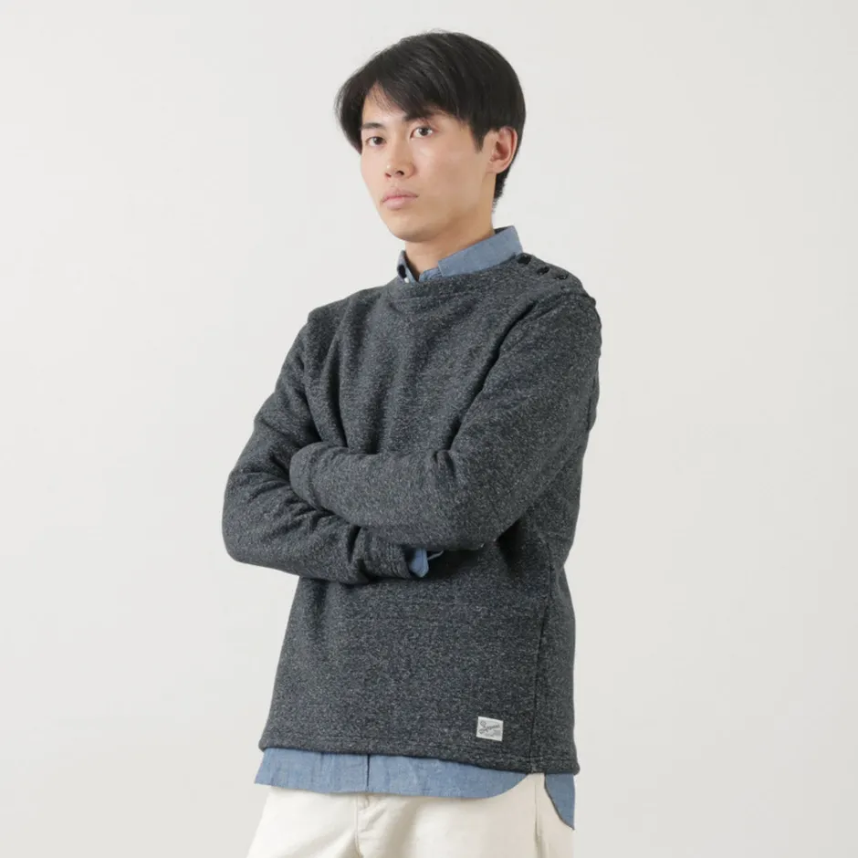 Sweatshirts^KEPANI / Raffy brushed lining Boat Neck Sweatshirt Basque Shirt