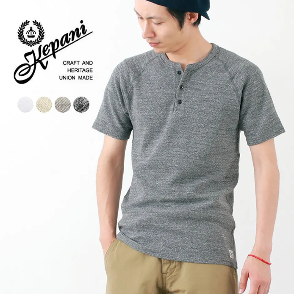 T-Shirts^KEPANI / Raffy Spun Milled Henry Neck T-Shirt