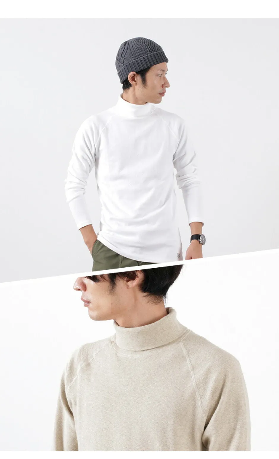 T-Shirts^KEPANI / Raffy Stretch Fleece Turtleneck Long Sleeve Tee