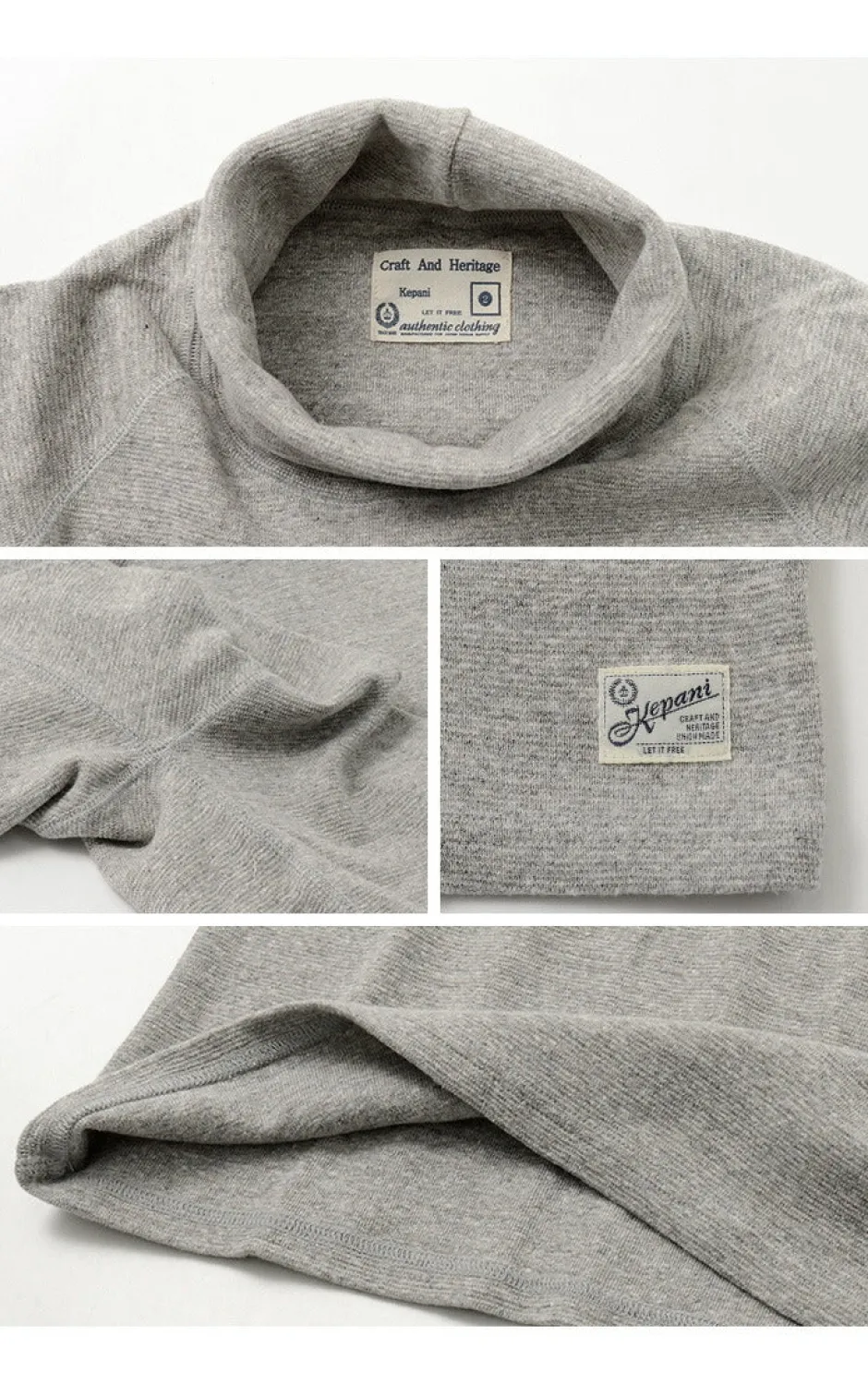 T-Shirts^KEPANI / Raffy Stretch Fleece Turtleneck Long Sleeve Tee