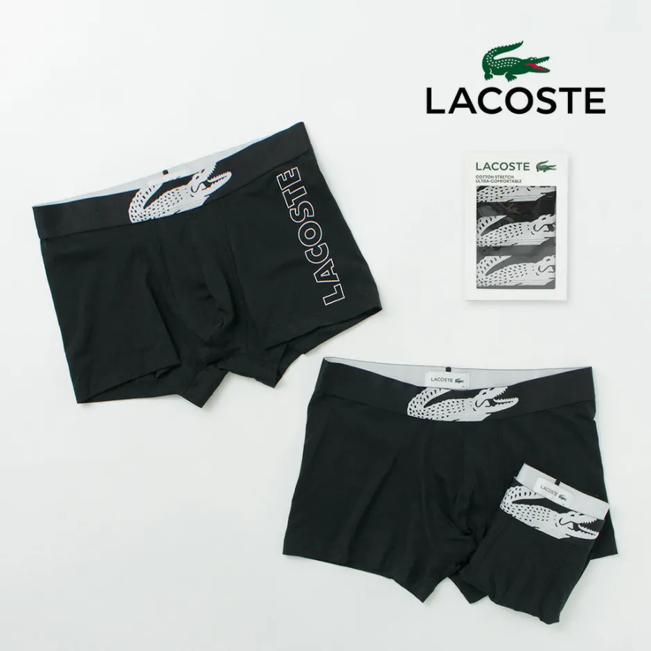 Underwear^LACOSTE / Croc Print 3 Pack Boxer Pants black