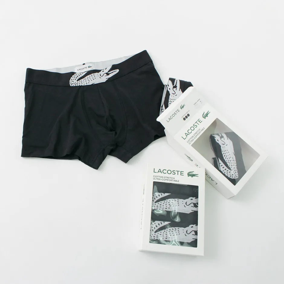 Underwear^LACOSTE / Croc Print 3 Pack Boxer Pants black