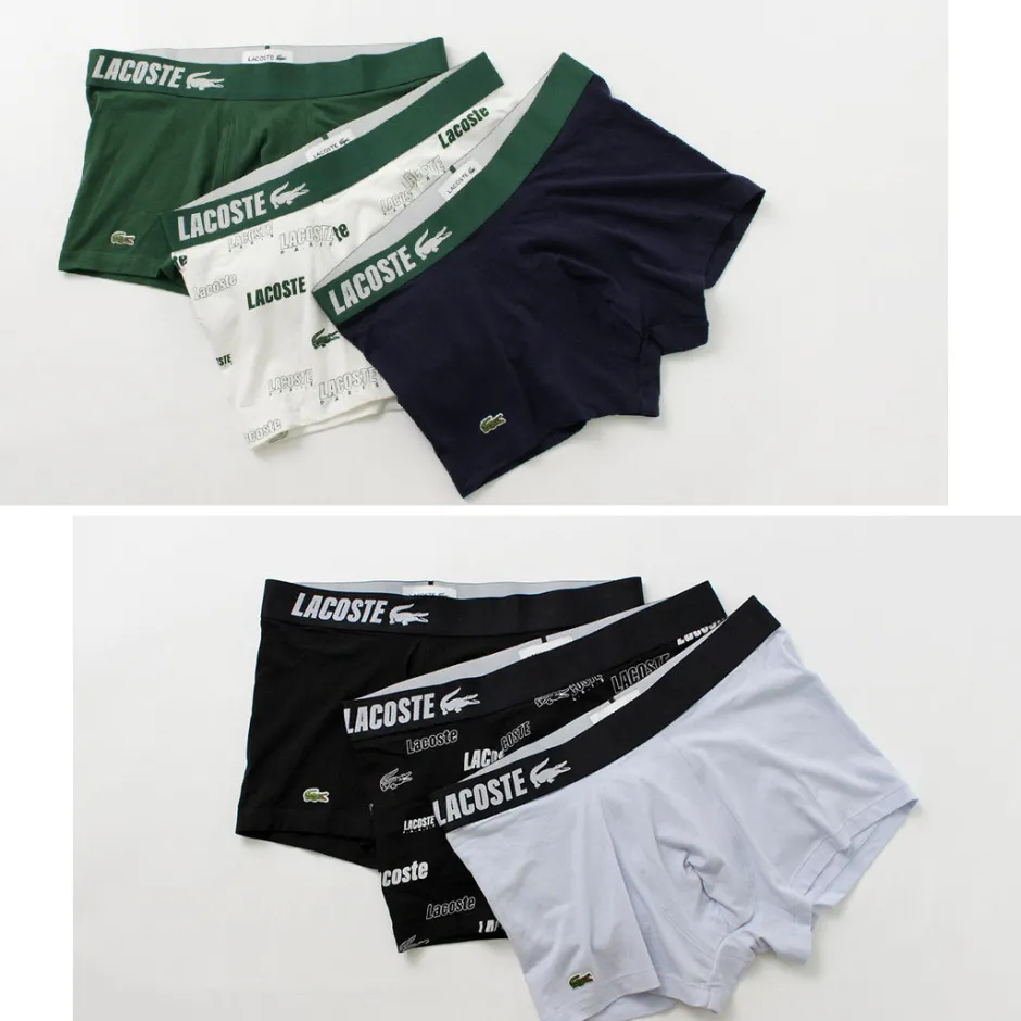 Underwear^LACOSTE / Logo design 3-pack boxer shorts