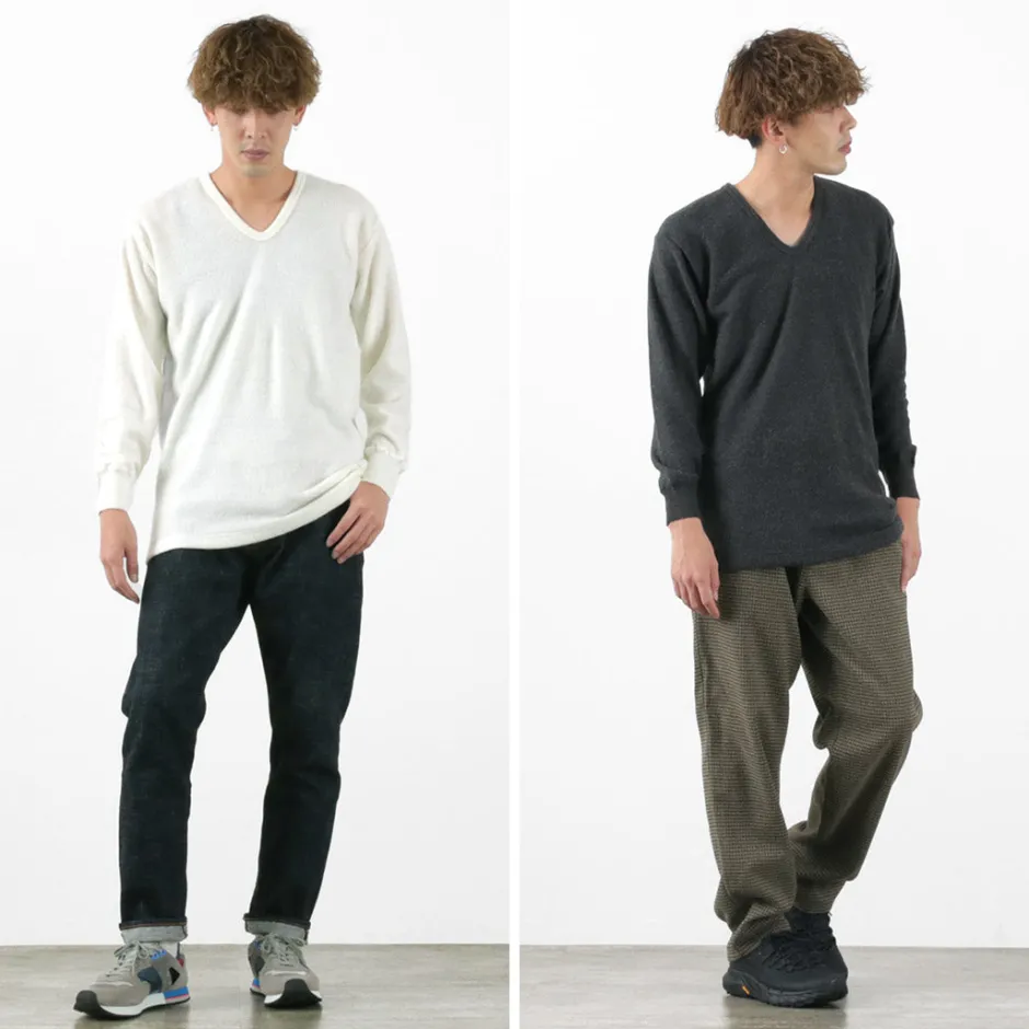 T-Shirts^LOCALINA MERIYASU / U-Neck Cashmere Blend Long Sleeve Inner