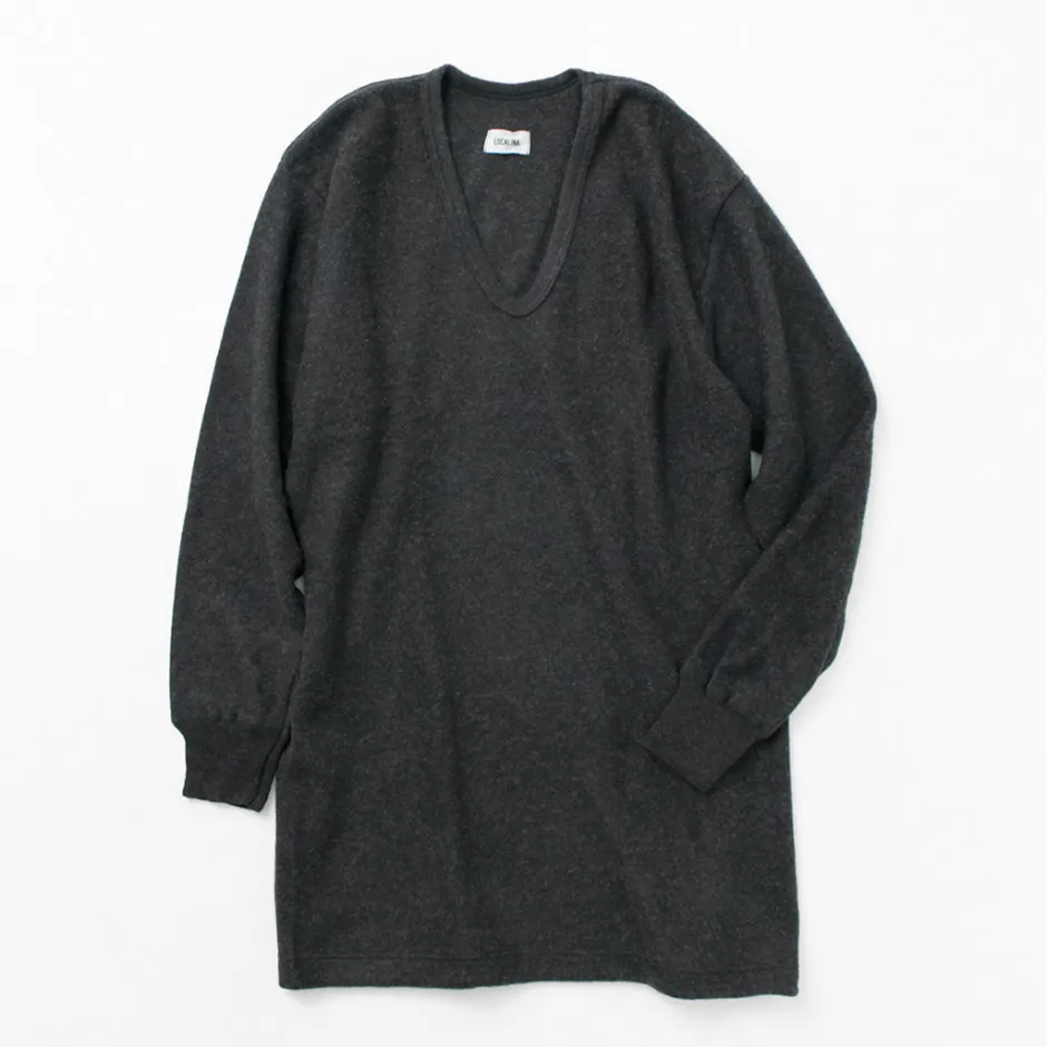 T-Shirts^LOCALINA MERIYASU / U-Neck Cashmere Blend Long Sleeve Inner