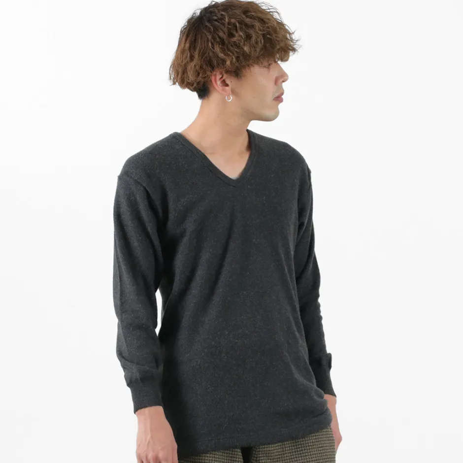 T-Shirts^LOCALINA MERIYASU / U-Neck Cashmere Blend Long Sleeve Inner
