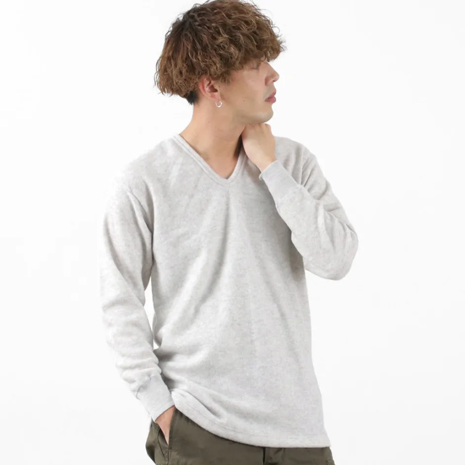 T-Shirts^LOCALINA MERIYASU / U-Neck Cashmere Blend Long Sleeve Inner