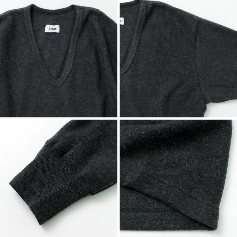 T-Shirts^LOCALINA MERIYASU / U-Neck Cashmere Blend Long Sleeve Inner