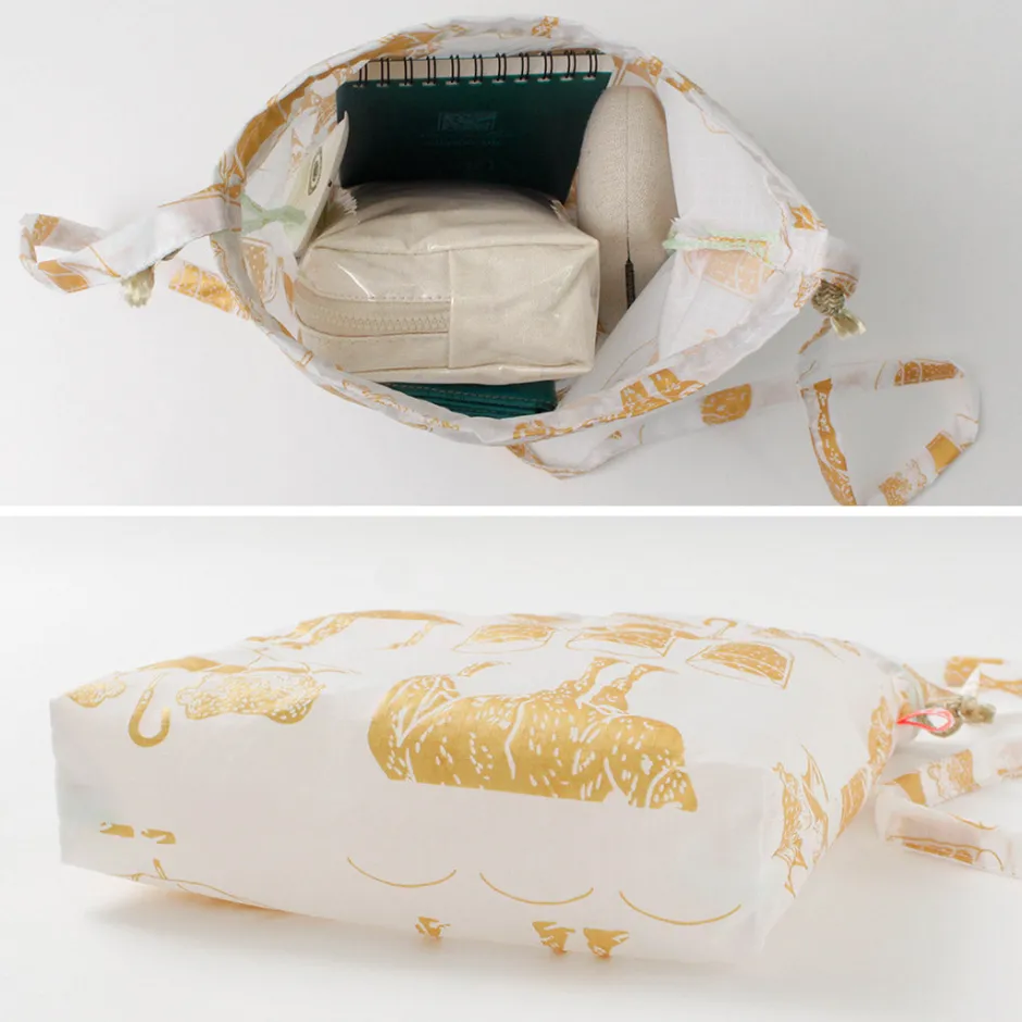 Shoulder Bags^MIKAMI / Printed Nylon Drawstring Bag Shoulder Bag