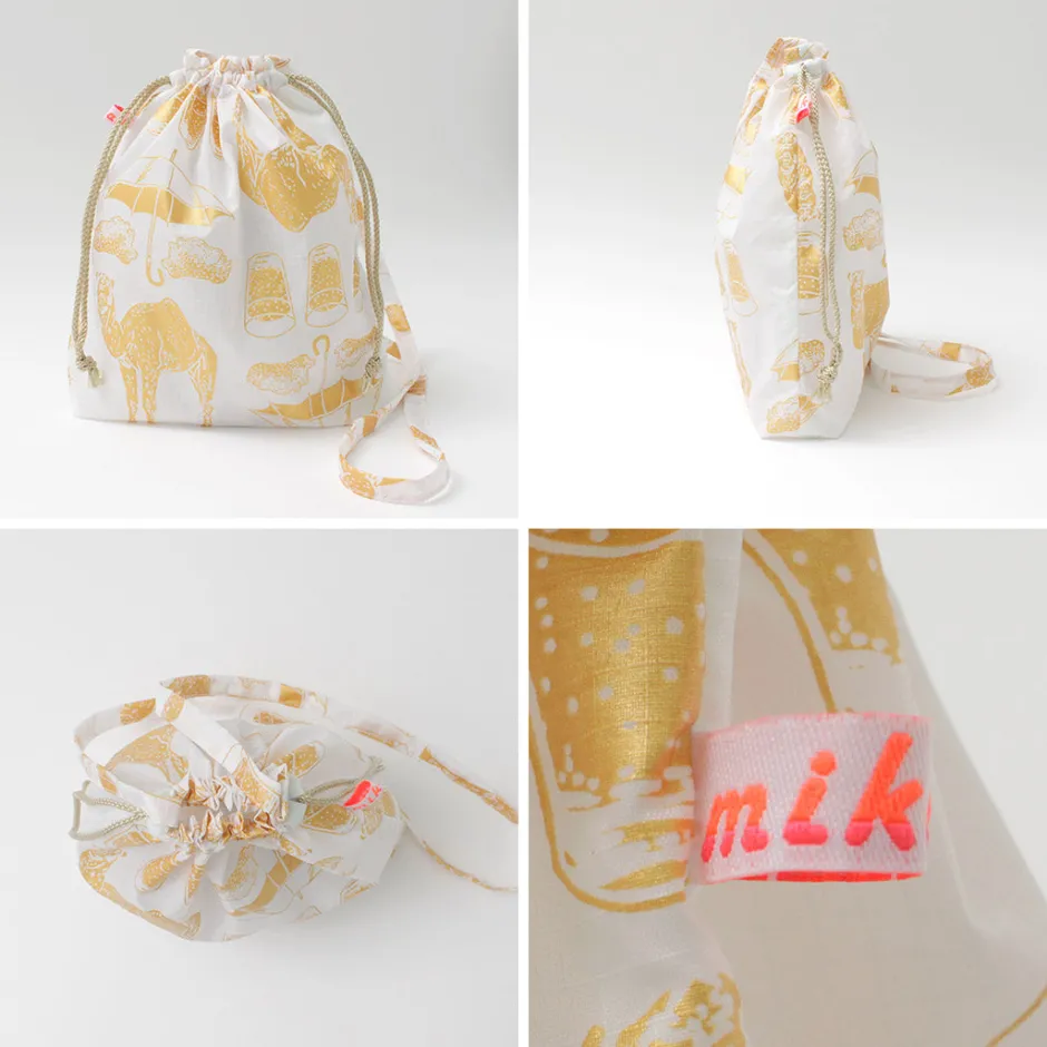 Shoulder Bags^MIKAMI / Printed Nylon Drawstring Bag Shoulder Bag
